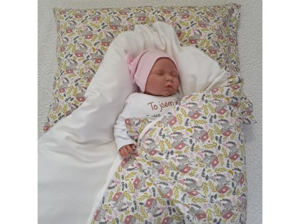 Péřová zavinovačka Spící liška Sada 4v1