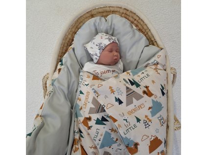 Péřová zavinovačka Zvířátka s Teepee
