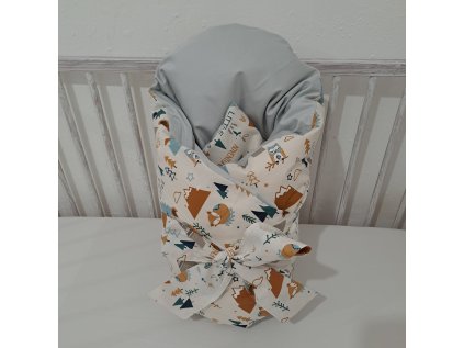 Povlak na péřovou zavinovačku Zvířátka s Teepee