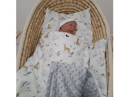 Sada polštářek a peřinka  Lesní zvířátka