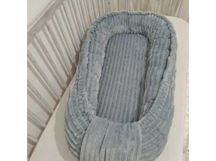 Hnízdečko pro miminko minky Šedé