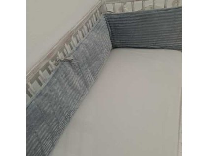 Mantinel do postýlky minky Šedý