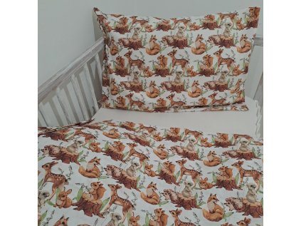 Povlečení do postýlky Lesní zvířátka