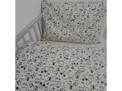 Povlečení do postýlky Dino sportuje