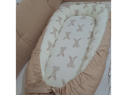 Hnízdečko pro miminko Zajíček cappuccino