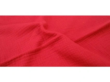 látka Mušelín tmavě ČERVENÝ