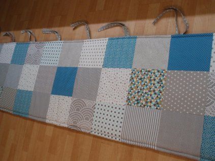 mantinel za postel Petrolejový patchwork