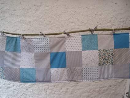 mantinel za postel Petrolejový patchwork