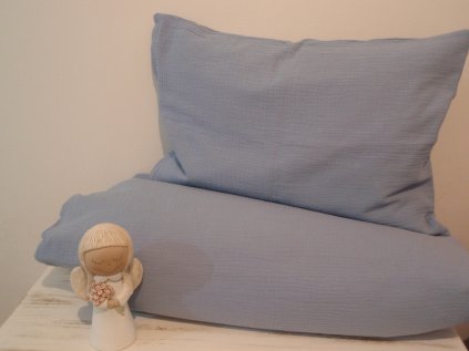 Povlečení do postýlky Mušelínové blue modré