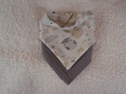 Bryndáček Sova a zajíc se šedým mušelínem