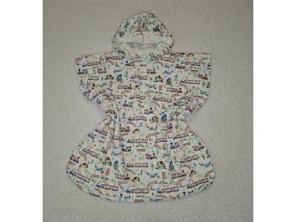 Dětské pončo s kapucí minky Vláček