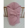 Povlak na péřovou zavinovačku mušelínový Starorůžový