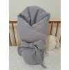Povlak na péřovou zavinovačku mušelínový Šedý