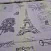 bavlněná látka KVĚTY a Eiffelova věž