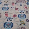 bavlněná látka SOVY MODRÉ