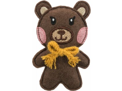 BEAR - medvěd, šustící hračka pro kočky s katnipem, 10cm, plsť