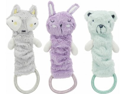 JUNIOR visicí plyšové zvířátko, šustící, 33cm (Barva Fialová)