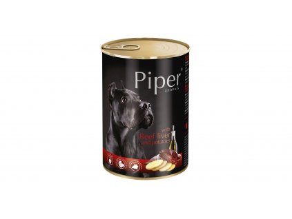 PIPER s hovězími játry a bramborami, konzerva pro psy 400g