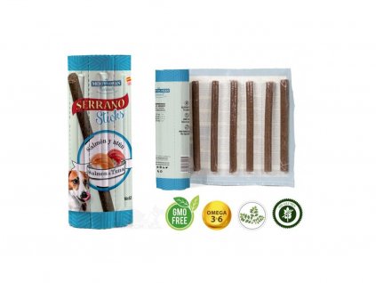 8553 2 35412 serrano dog sticks salmon tuna tycinka 16 x 12 g