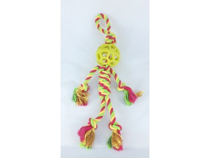 Přetahovadlo s děrovaným míčem 50 cm (Barva Modrá)