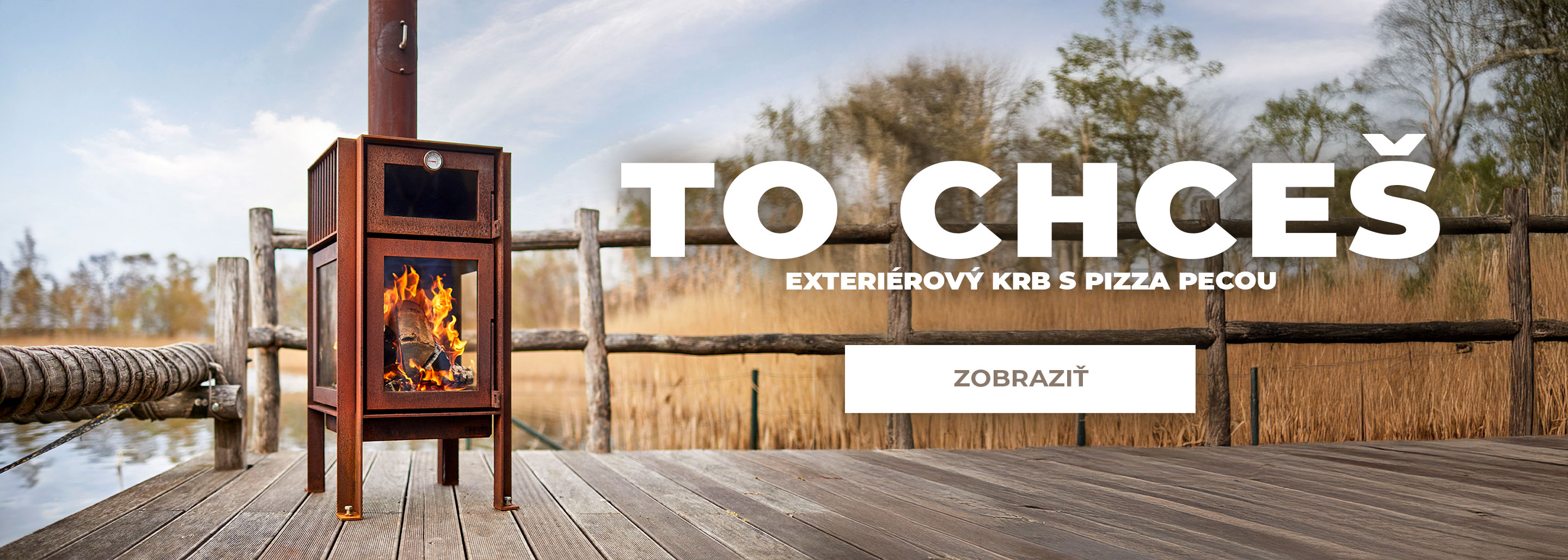 Exteriérové krby na terasu a záhradu z cortenovej a nehrdzavejúcej ocele s pizza pecou