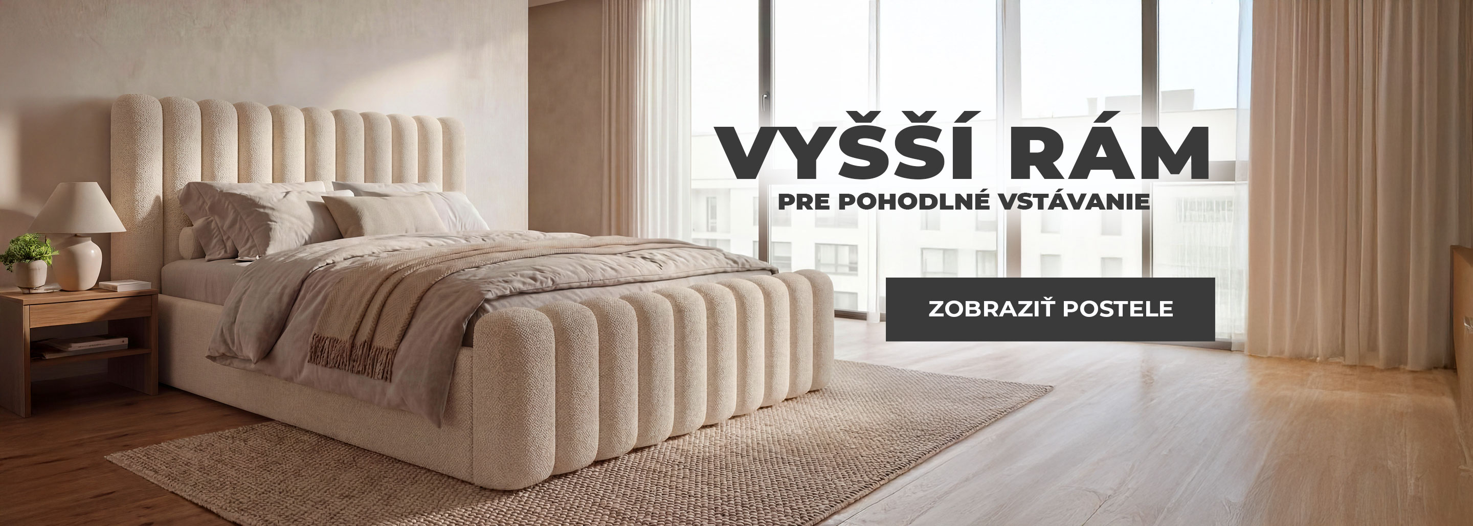 Vysoké postele. Jednoduché vstávanie bez námahy.