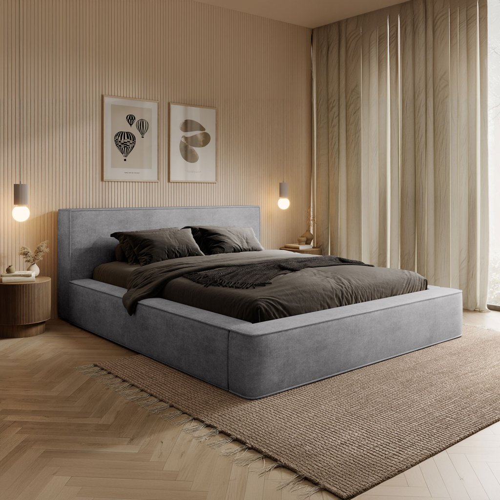 PROXIMA store minimalisticka calunena postel s uloznym priestorom DAISY TORRE 18 1
