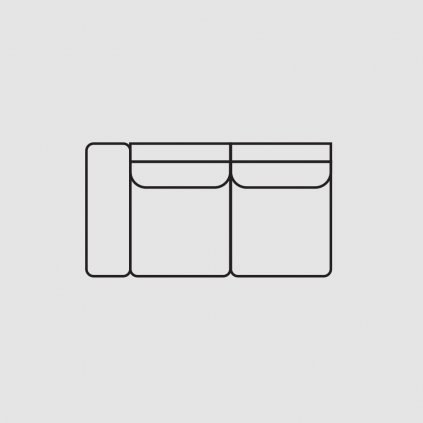 2-sedačka s opierkou - NUVOLA