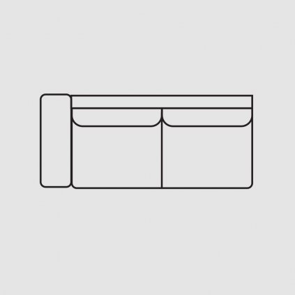 3-sedačka s opierkou - NUVOLA