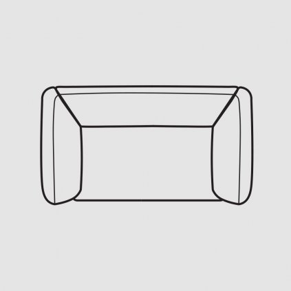 FERRO 2 osobova pohovka tmava