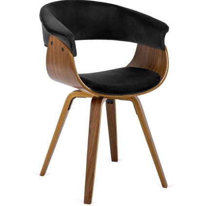 PROXIMA store dizajnova stolicka s drevom OHIO cierna 0