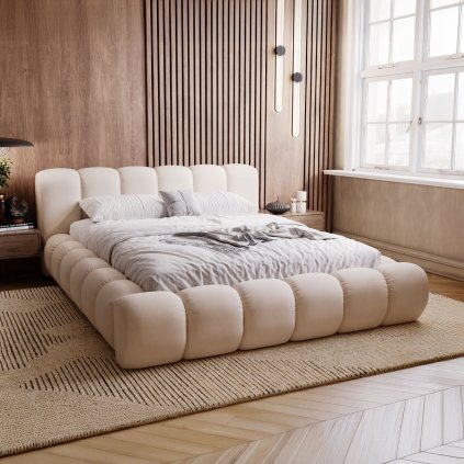 PROXIMA store moderna calunena postel s uloznym priestorom PUFFCA amor velvet 4304 1
