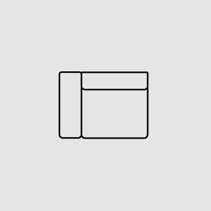 GAVI 1,5 sedacka s opierkou tmava