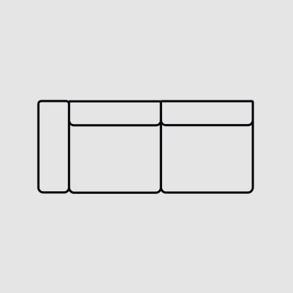 GAVI 3 sedacka s opierkou tmava