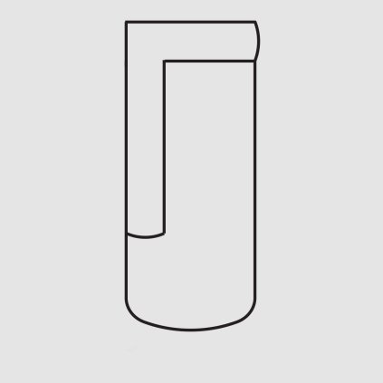 otoman s rohovou castou seda