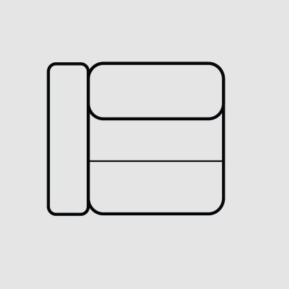 1,5 sedacka s opierkou seda