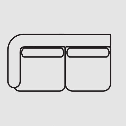 2 sedacka s opierkou seda