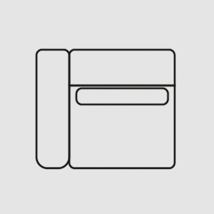 1,5 sedacka s opierkou seda