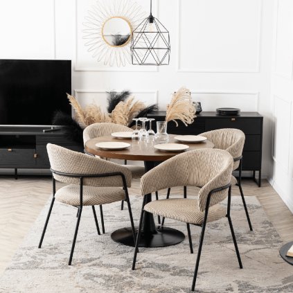 Krzesło TINKA Beżowe Sztruksowe (Farba béžová)