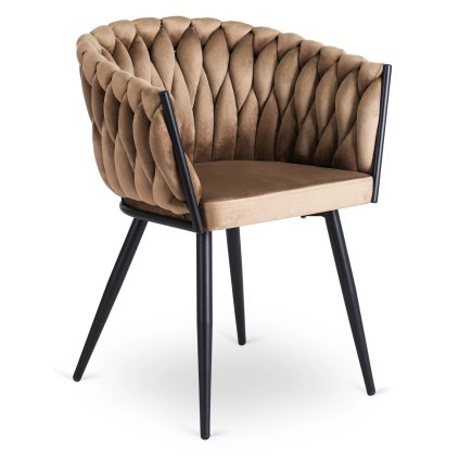 Krzesło ELENA Beżowe Welurowe (Farba béžová)