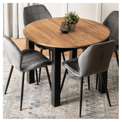 Okrúhly rozkladací jedálenský stôl JAMES