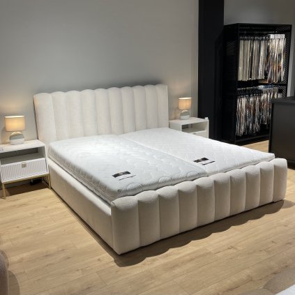 Čalúnená posteľ WENDY - 180x200 cm - biela