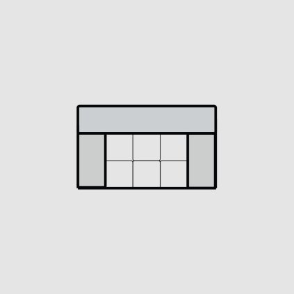 1,5 sedackova pohovka s dvojopierkou seda