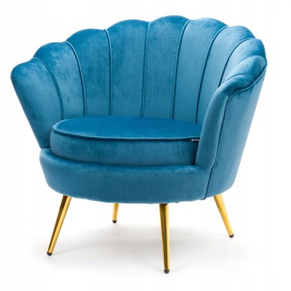 PROXIMA.store glamour kreslo v style art deco LIVENZA modre 9
