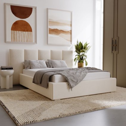 PROXIMA store minimalisticka calunena postel s uloznym priestorom AZZURA magic velvet 2201 1