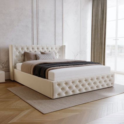 PROXIMA store dizajnova calunena postel s uloznym priestorom DOROTHEA magic velvet 2201 1