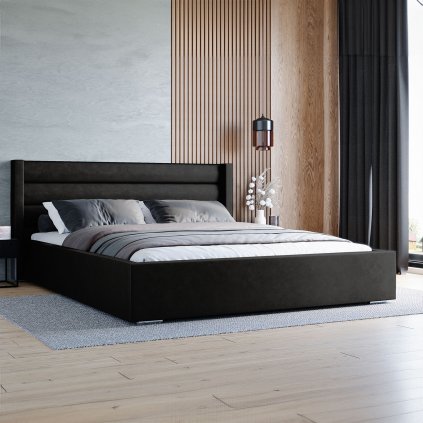 PROXIMA store minimalisticka luxusna calunena postel s uloznym priestorom MINERVA magic velvet 2219 2