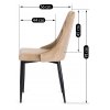 Krzesło CORK Beżowe Welurowe (Farba béžová)