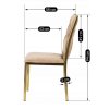 Krzesło DAN Beżowe Welurowe (Farba béžová)
