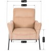 Fotel Wypoczynkowy ALBERTO Beżowy (Farba béžová)